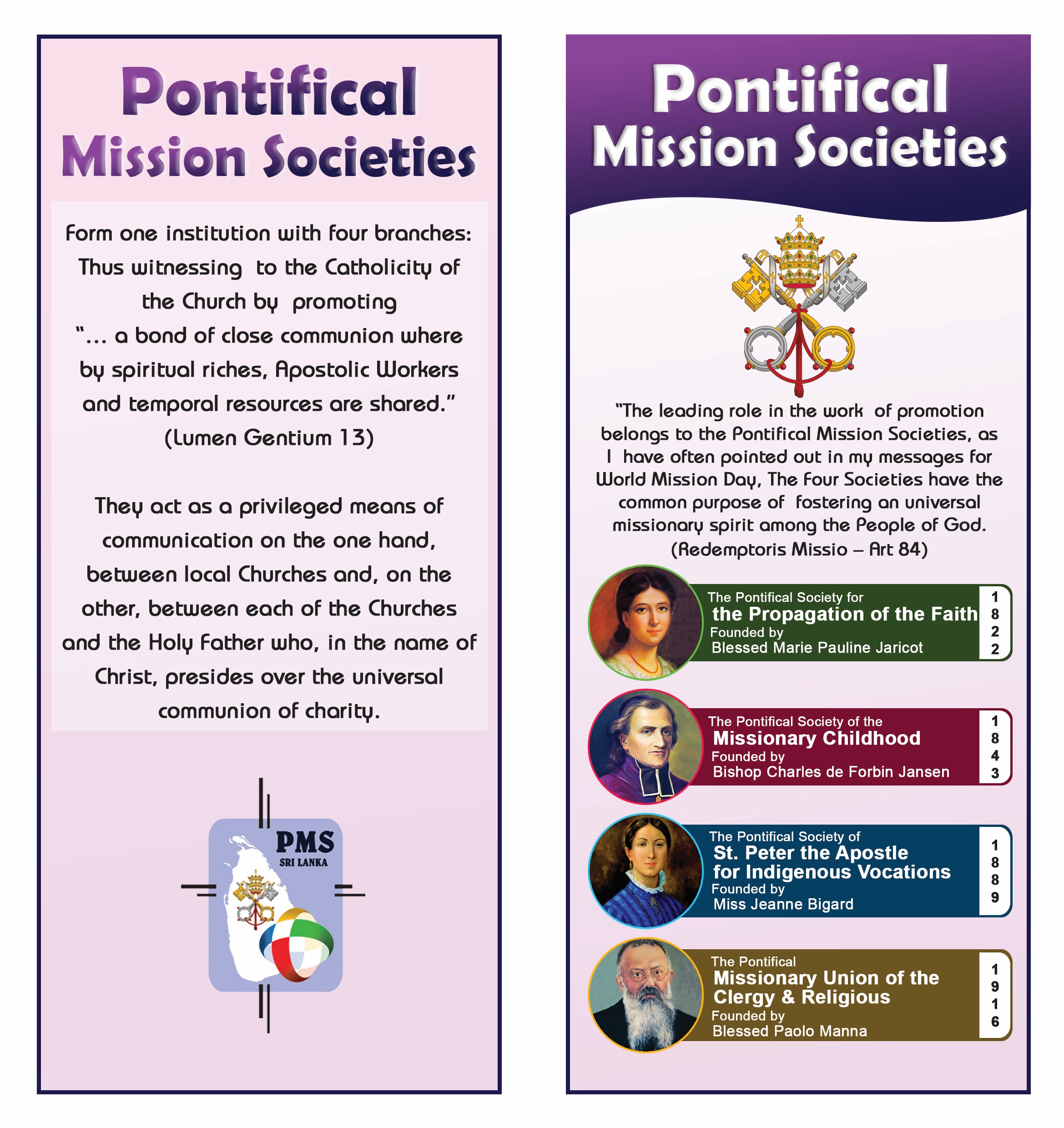 Pontifical Mission Societies Sri Lanka brochure